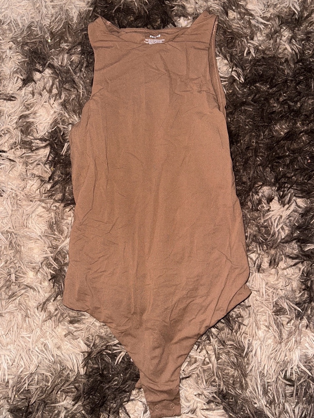 SKIMS Sleeveless Brown Tank Bodysuit